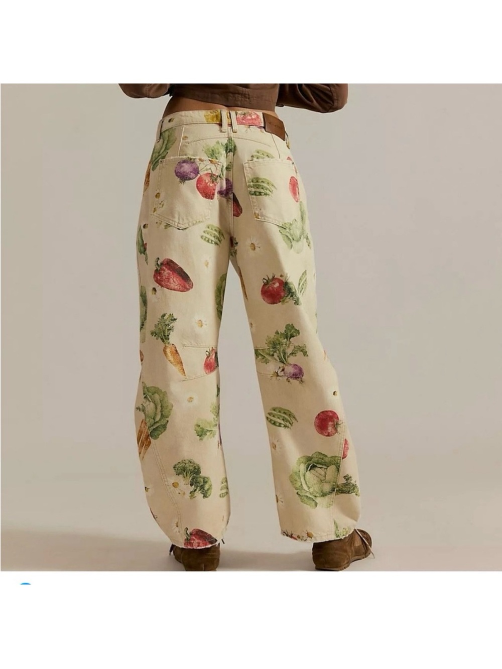 Free People Good Luck Barrel Jeans in Veggie Combo: Size 27 NEW WITH BACK TAG